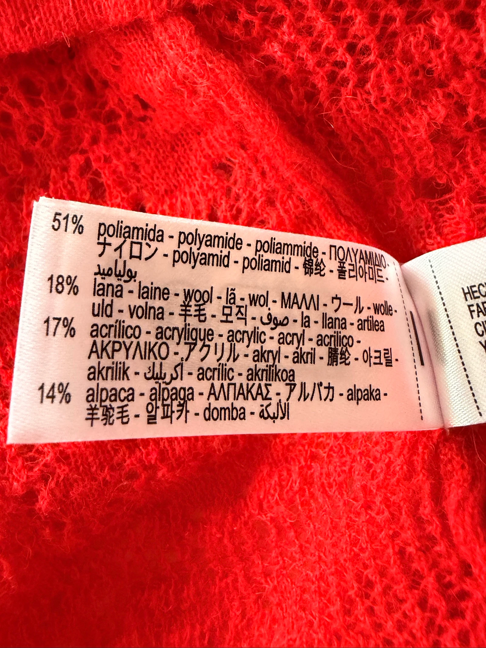 Pull rouge en maille ajournée – photo 6